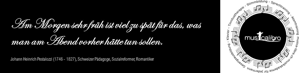 Am Morgen sehr früh ist viel zu spät für das, was man am Abend vorher hätte tun sollen - J.H. Pestalozzi, Zürich 19. Jh.